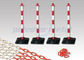 Rantai Red Dan Putih Plastik, HDPE PP PE Plastik Barrier Chain Link