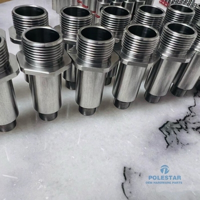 SUS316 Komponen presisi stainless steel benang luar Pagoda Joint CNC mesin berputar konektor untuk batang pompa bahan bakar