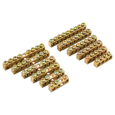 Batang Ground Tembaga Berlapis Timah 5 7 13 Lubang Terminal Sekrup PCB M6/M8