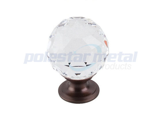 1-3 / 8 "Diameter Kristal Minyak menggosok Perunggu Zinc Alloy Cincin Tarik Kabinet Knobs